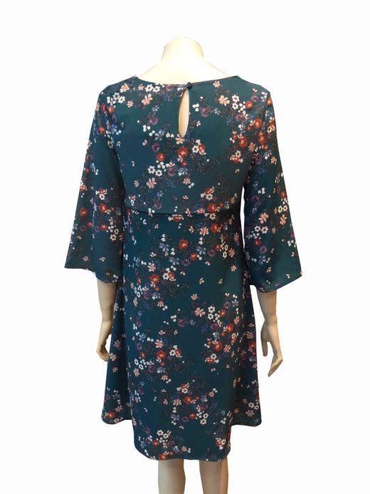 Vestido flores verde