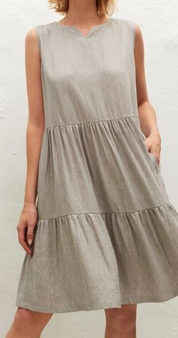 Vestido Pico Gris