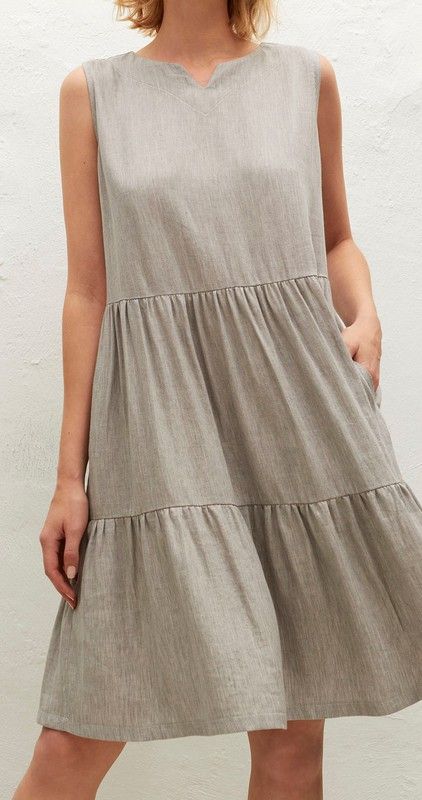 Vestido Pico Gris